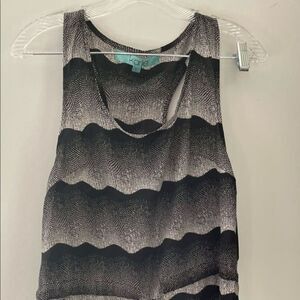 Cream & Black Swimsuit Coverup by Karlie Size Large